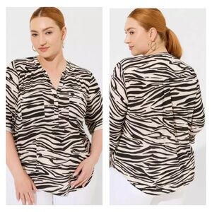 TORRID Harper Animal Print Tunic Top NWT!!